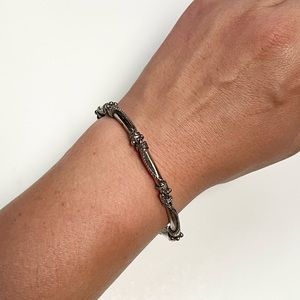 Vintage Silver Tone Rope Bangle